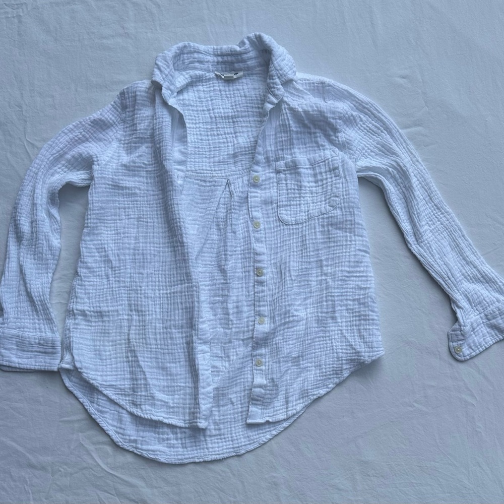 White Gauze Beachy shirt